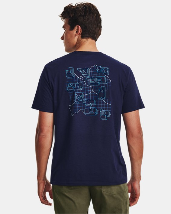 Men's UA Outdoor Trail Short Sleeve in Blue image number 1